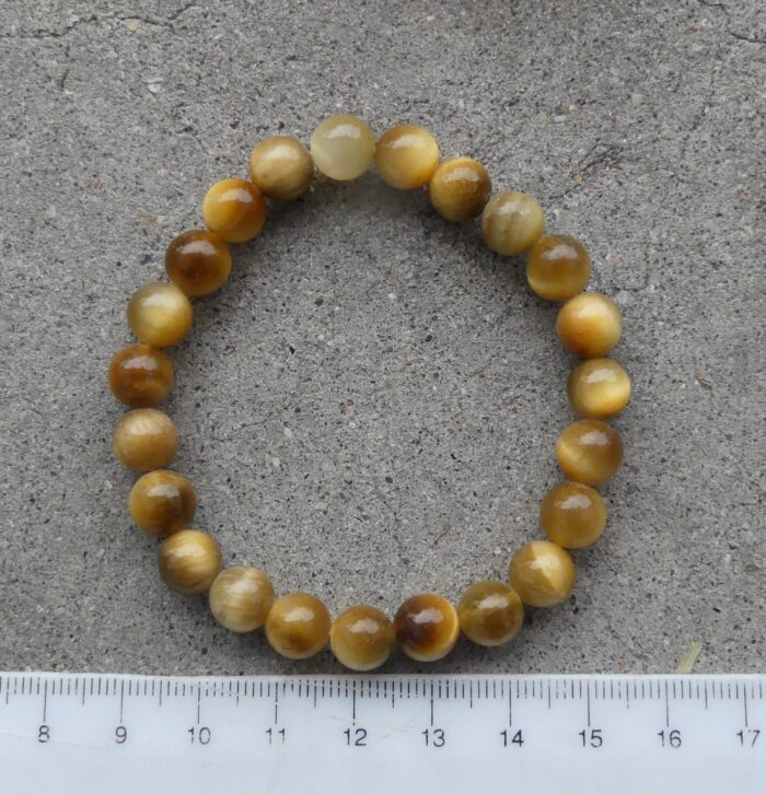 Yellow Tigers Eye Bracelet 9mm - Image 3