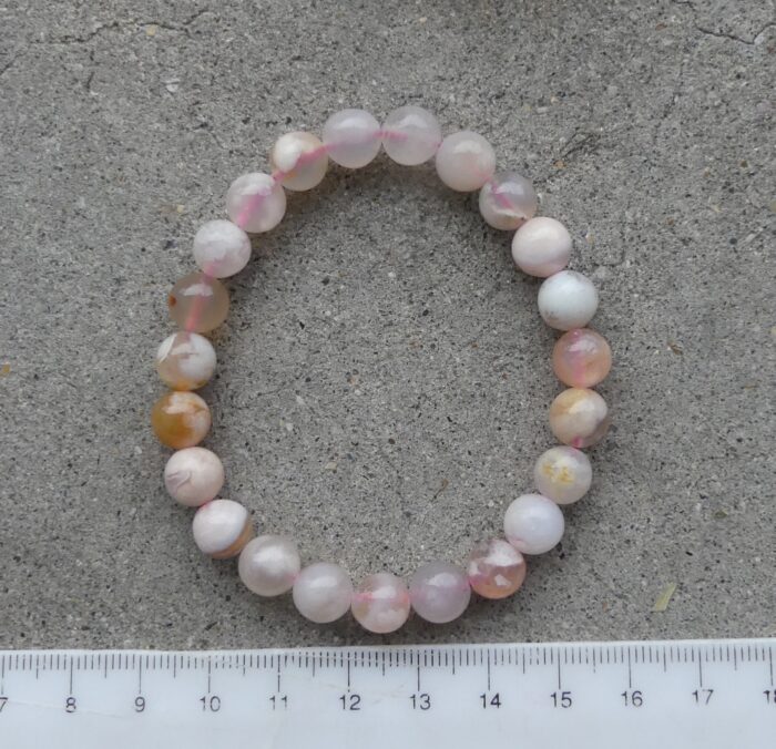 Flower Agate Bracelet 8mm - Image 2