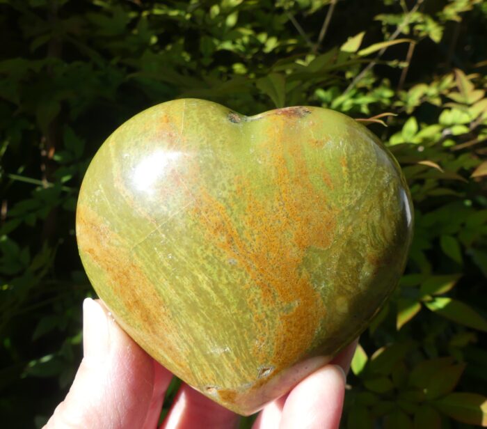 Large Green Opal Heart - Image 2