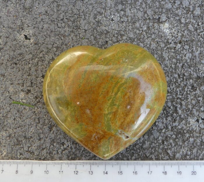 Large Green Opal Heart - Image 3