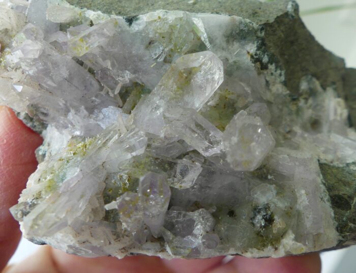 Amethyst Brandberg with Prehnite & Stilbite Specimen