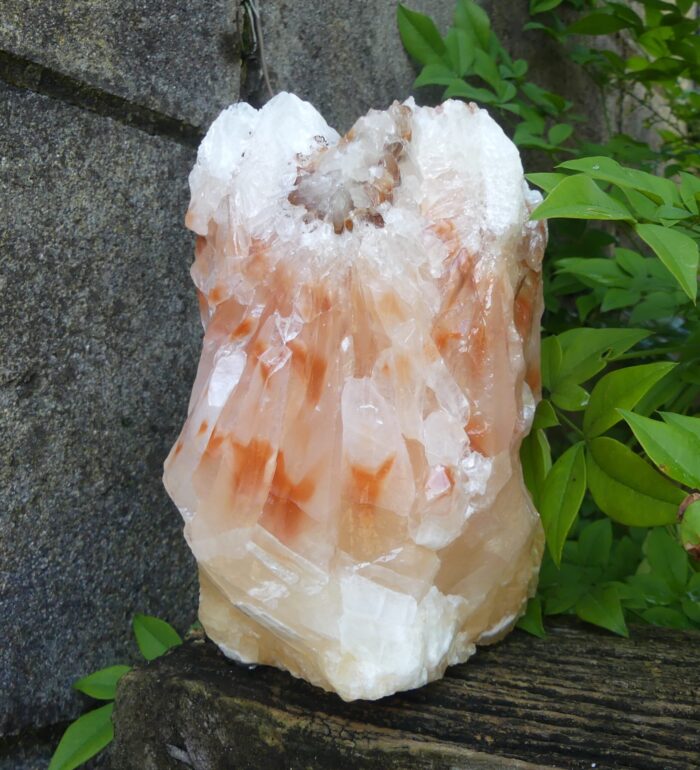 Natural Tri Coloured Calcite (Orange/Salmon Red/ White) 1.427kg - Image 3