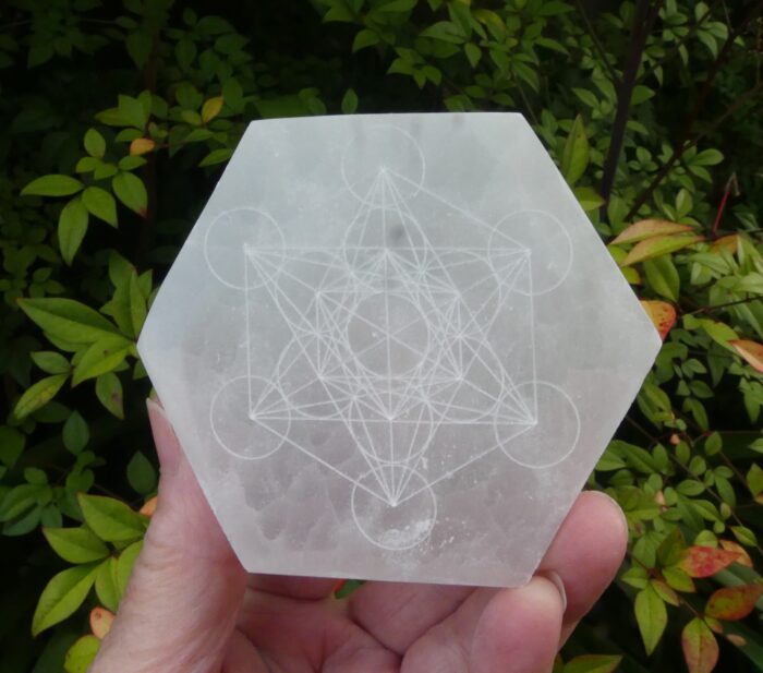 SELENITE Metadron Charging Plate Hexagon