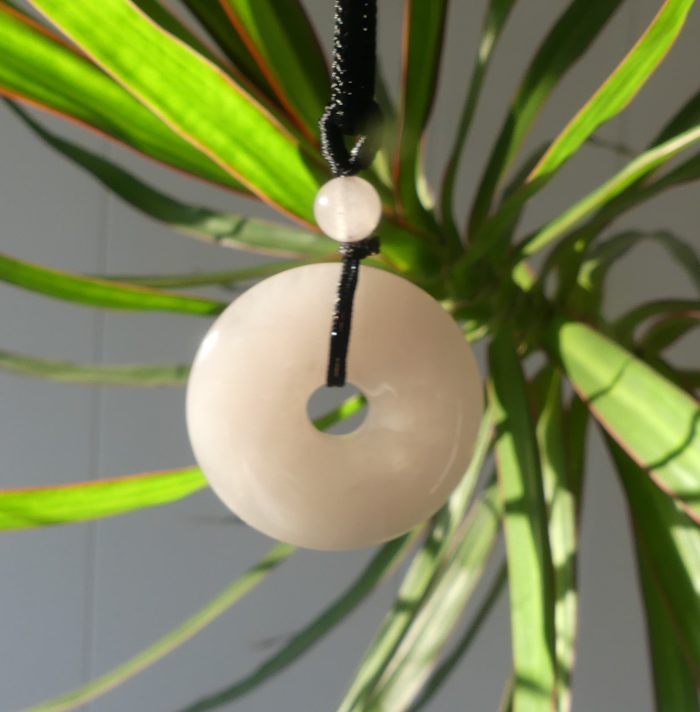 Rose Quartz Donut Pendant